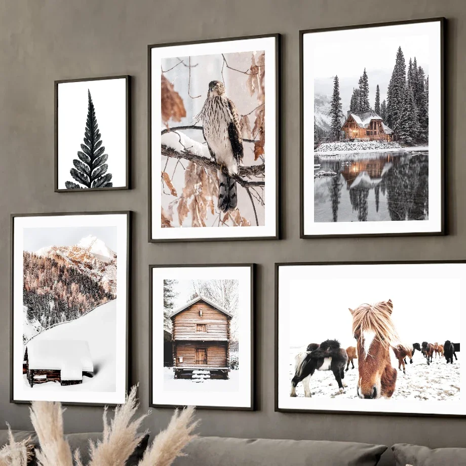 Forest Winter Landscape Falcon Horse Pine Trees Wall Art Canvas Painting Nordic Posters And Prints Wall Pictures For Living Room
Forest Winter Landscape Falcon Horse Pine Trees Wall Art Canvas Painting Nordic Posters And Prints Wall Pictures For Living Room
