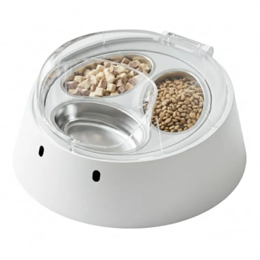 Multi-Pet Homes RFID Cat Feeder with Stainless Steel Bowls Silver Dog-Proof Design Prevents Food Stealing Supports Special Diet
Multi-Pet Homes RFID Cat Feeder with Stainless Steel Bowls Silver Dog-Proof Design Prevents Food Stealing Supports Special Diet