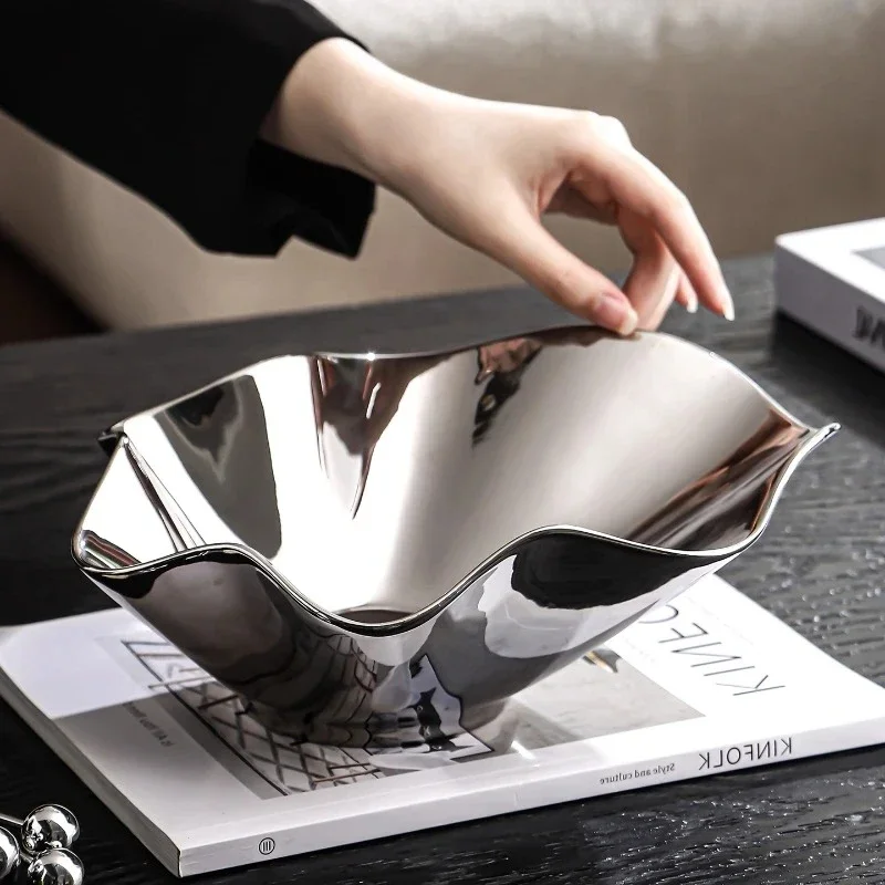 Ceramic Fruit Plate Irregular Folds Tray Desktop Storage Container Snack Bowl Wave Plate Decorative Tray Kitchen Organizer
Ceramic Fruit Plate Irregular Folds Tray Desktop Storage Container Snack Bowl Wave Plate Decorative Tray Kitchen Organizer