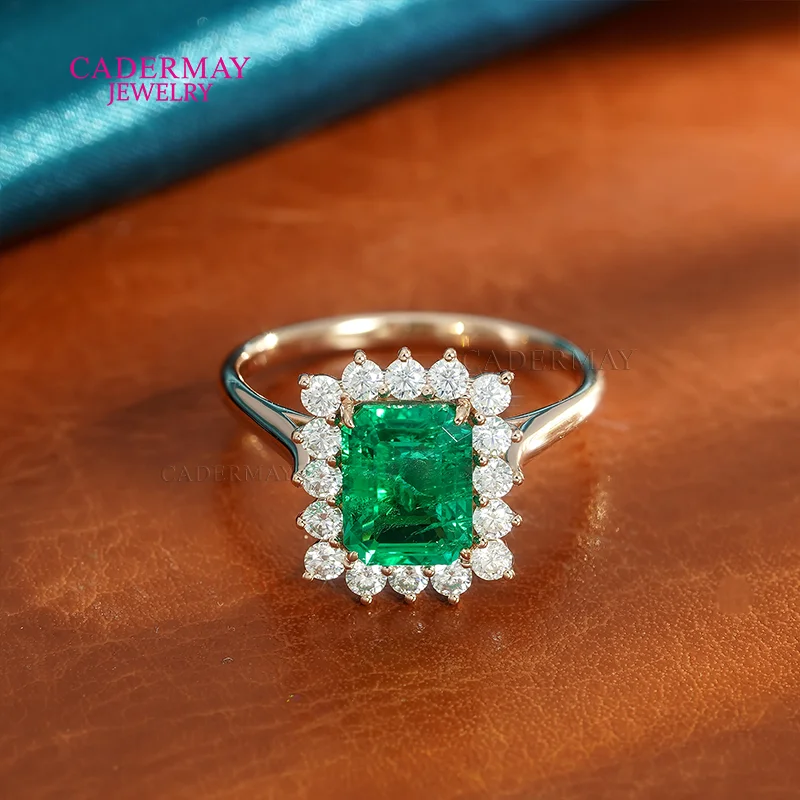 Customized 925 Silver 10K Gold 7x9mm Emerald Cut Lab Emerald With Halo Moissanite Engagement Ring Emerald Ring For Women Gift
Customized 925 Silver 10K Gold 7x9mm Emerald Cut Lab Emerald With Halo Moissanite Engagement Ring Emerald Ring For Women Gift