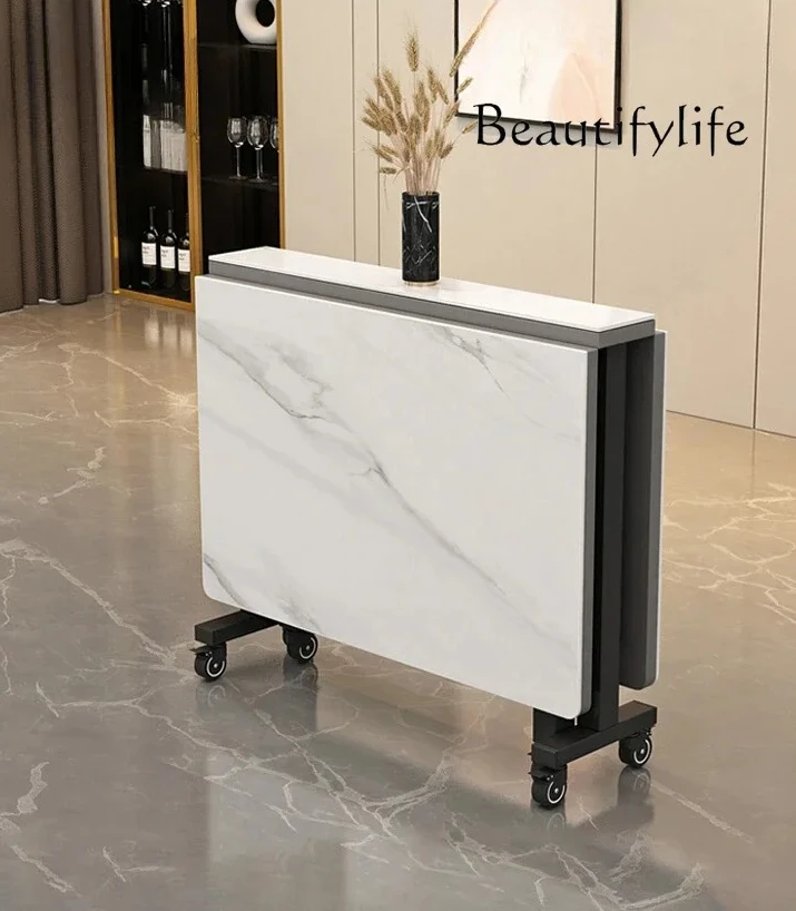 Light luxury rock slab folding dining table ultra-thin modern simple small apartment family mobile dining table
Light luxury rock slab folding dining table ultra-thin modern simple small apartment family mobile dining table