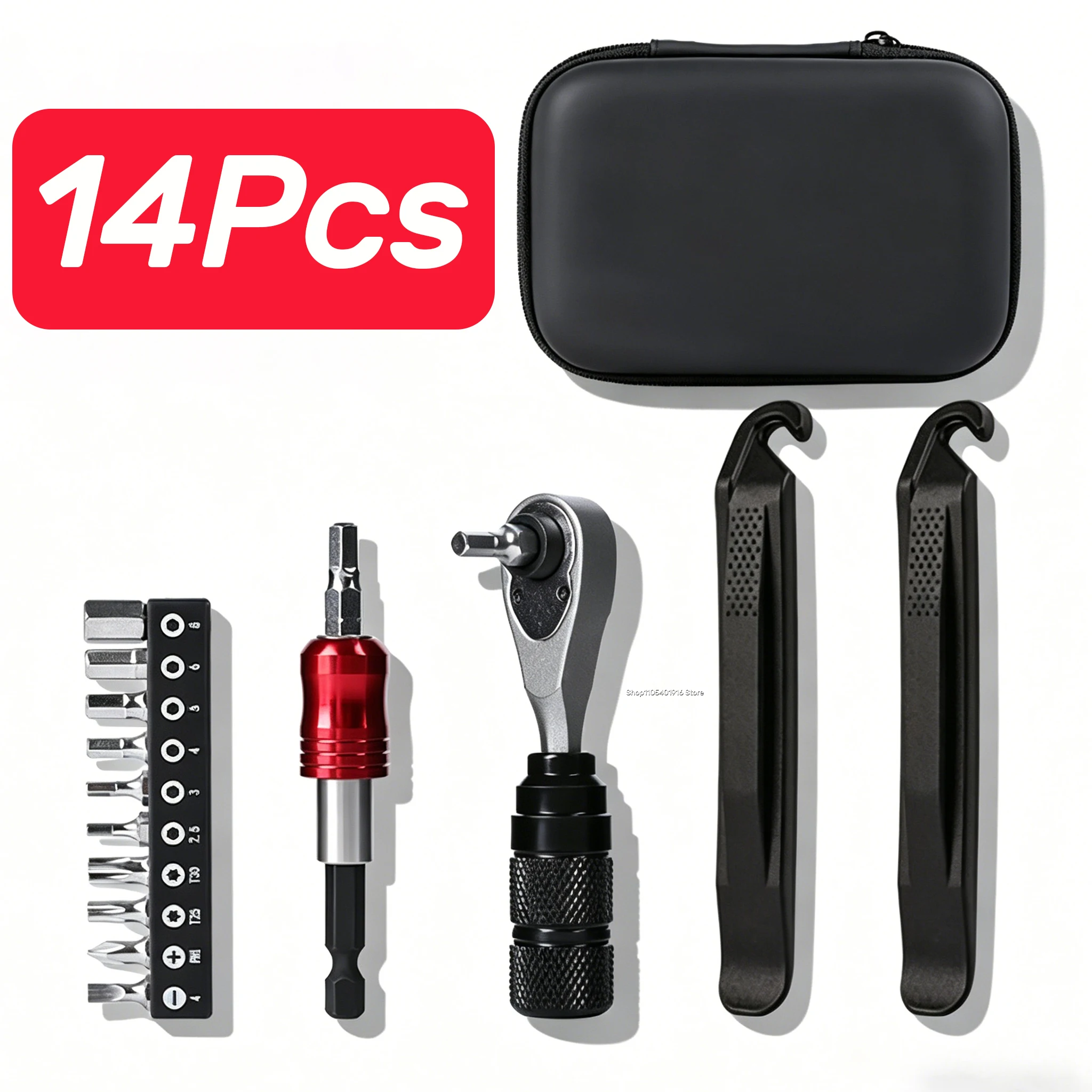 14 in 1 Ratchet Wrench Magnetic Tool Set Socket Multi-Function Tool Repair Box For Mountain Bike Road Bike
14 in 1 Ratchet Wrench Magnetic Tool Set Socket Multi-Function Tool Repair Box For Mountain Bike Road Bike