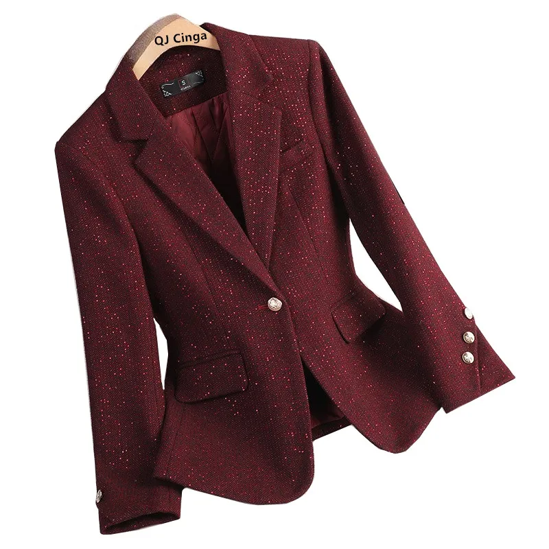 2026 New Burgundy Women's Long-Sleeve Blazer Jacket, Asian Fit Slim-Cut Women's Outerwear, Office/Party/Shopping Top.
2026 New Burgundy Women's Long-Sleeve Blazer Jacket, Asian Fit Slim-Cut Women's Outerwear, Office/Party/Shopping Top.