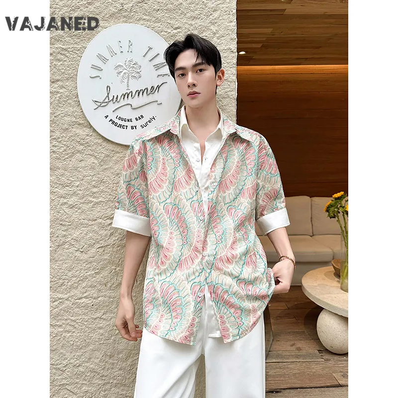VAJANED fake two-piece printed men's loose short-sleeved shirt Korean style performance party casual wear summer lapel shirt
VAJANED fake two-piece printed men's loose short-sleeved shirt Korean style performance party casual wear summer lapel shirt