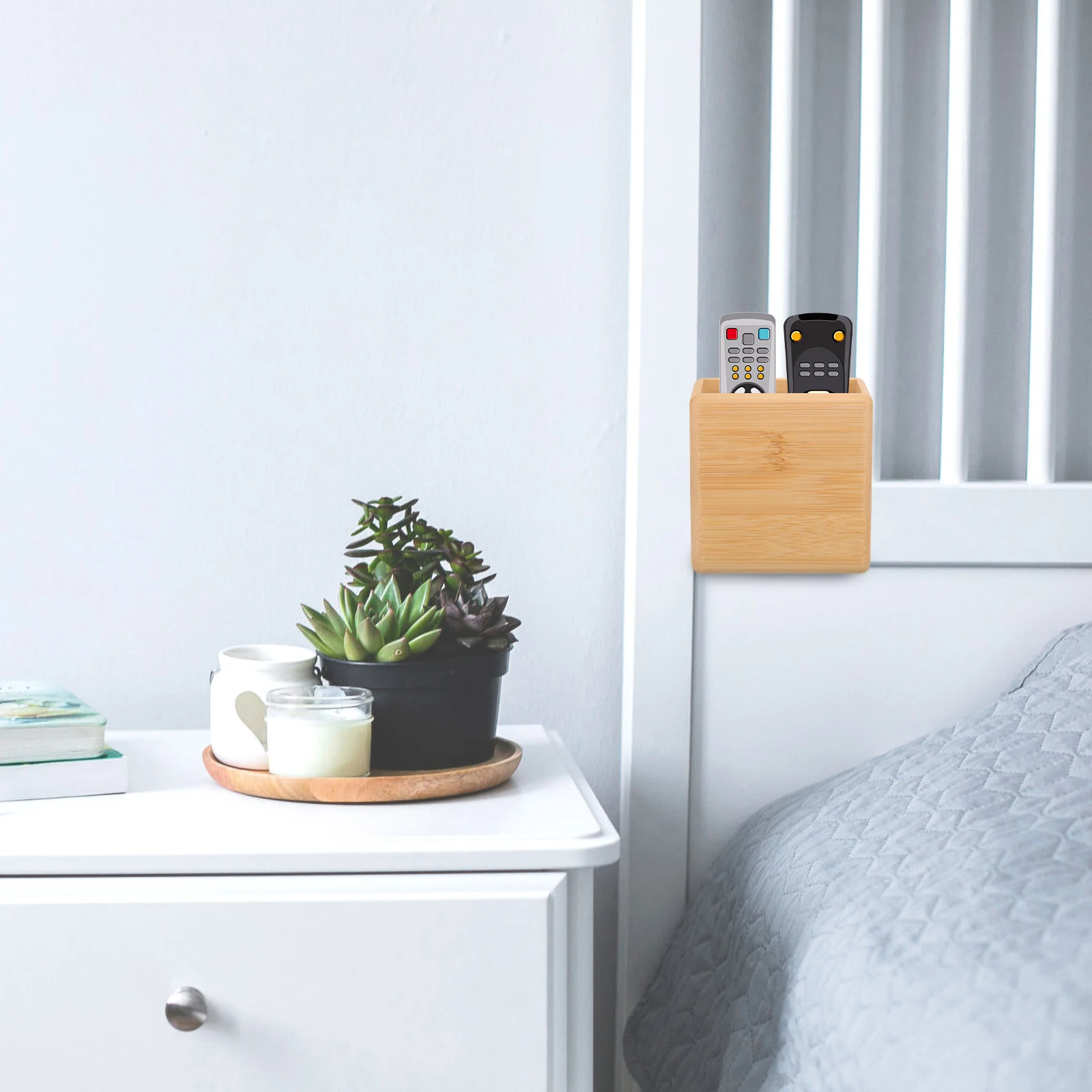 Remote Control Holder Bamboo Wall Mounted Punch Free Self Adhesive Air Conditioner Controller Storage Box Organizer
Remote Control Holder Bamboo Wall Mounted Punch Free Self Adhesive Air Conditioner Controller Storage Box Organizer