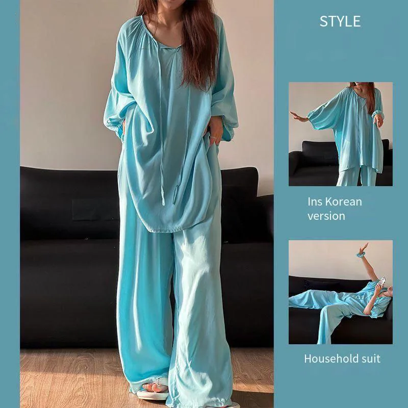 125KG fat MMins wind pajamas women's summer V-neck short-sleeved home clothes loose two-piece suit can be worn outside
125KG fat MMins wind pajamas women's summer V-neck short-sleeved home clothes loose two-piece suit can be worn outside