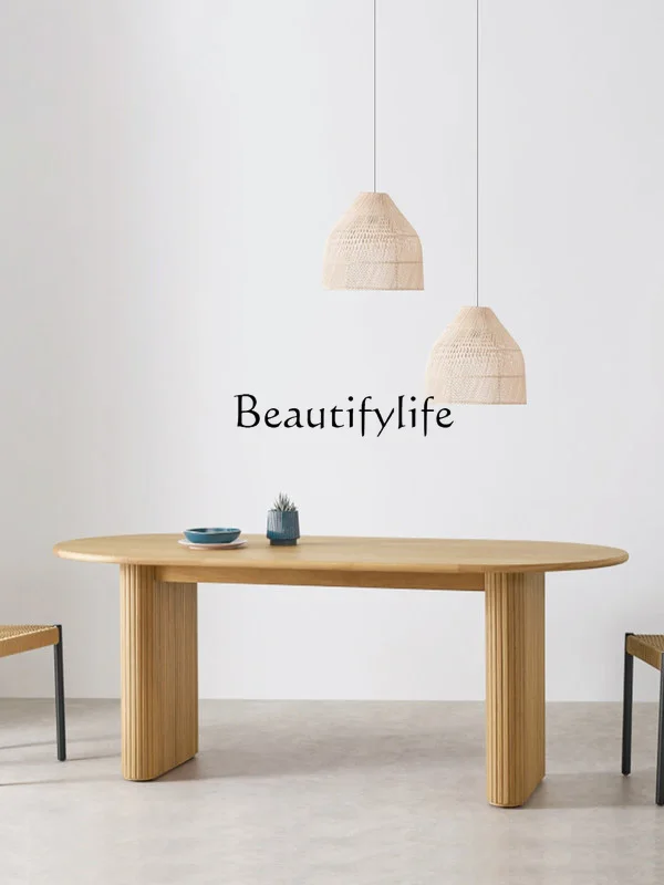 Nordic White Oak Dining Tables and Chairs Set Small Apartment All Solid Wood Rectangular Living Room Modern Minimalist Table
Nordic White Oak Dining Tables and Chairs Set Small Apartment All Solid Wood Rectangular Living Room Modern Minimalist Table