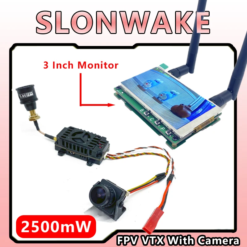 SLONWAKE New FPV 3 Inch MiNi Monitor fpv drone image transmission module 2.5W VTX with 1200TVL Camera For Rc Drone
SLONWAKE New FPV 3 Inch MiNi Monitor fpv drone image transmission module 2.5W VTX with 1200TVL Camera For Rc Drone