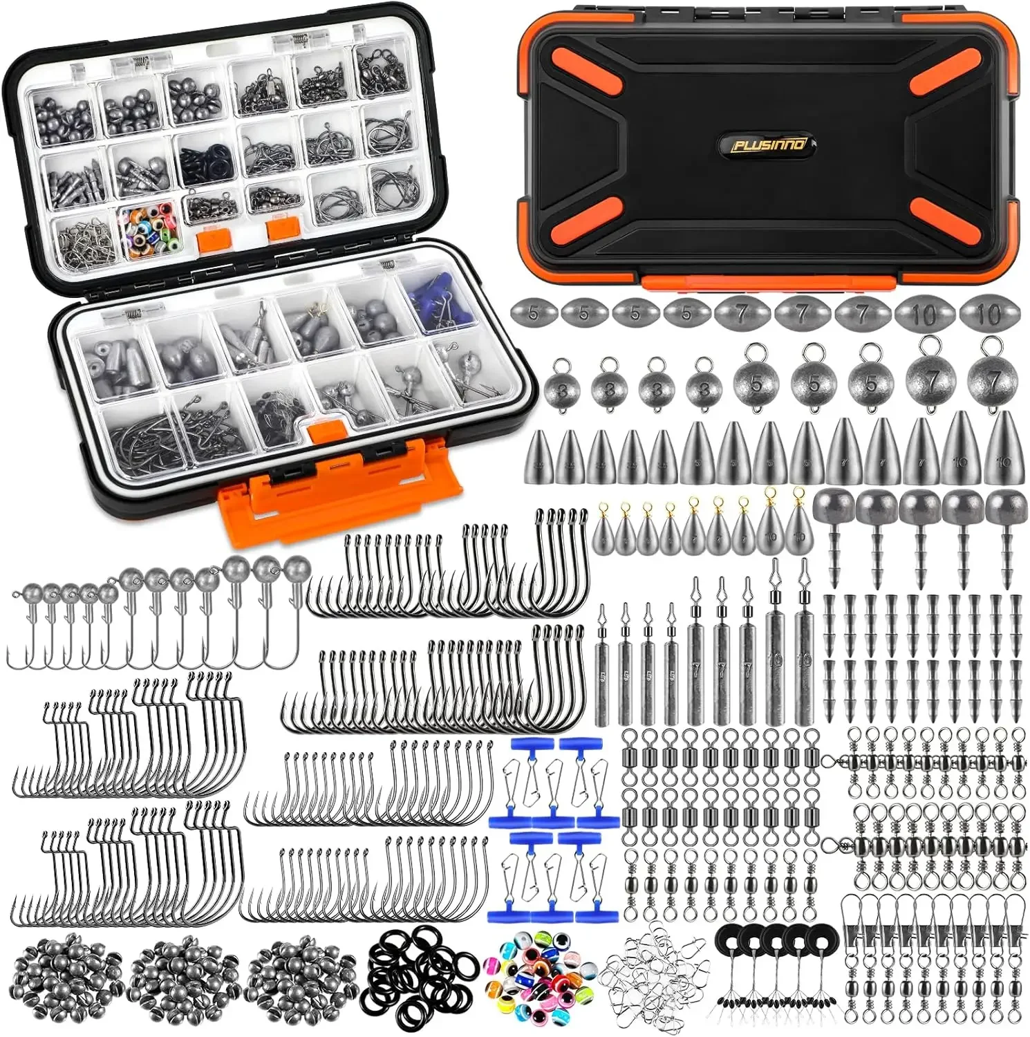 397pcs Fishing Tackle Kit, Organized Box with Hooks, Weights, Swivels, Gear for Bass Trout
397pcs Fishing Tackle Kit, Organized Box with Hooks, Weights, Swivels, Gear for Bass Trout