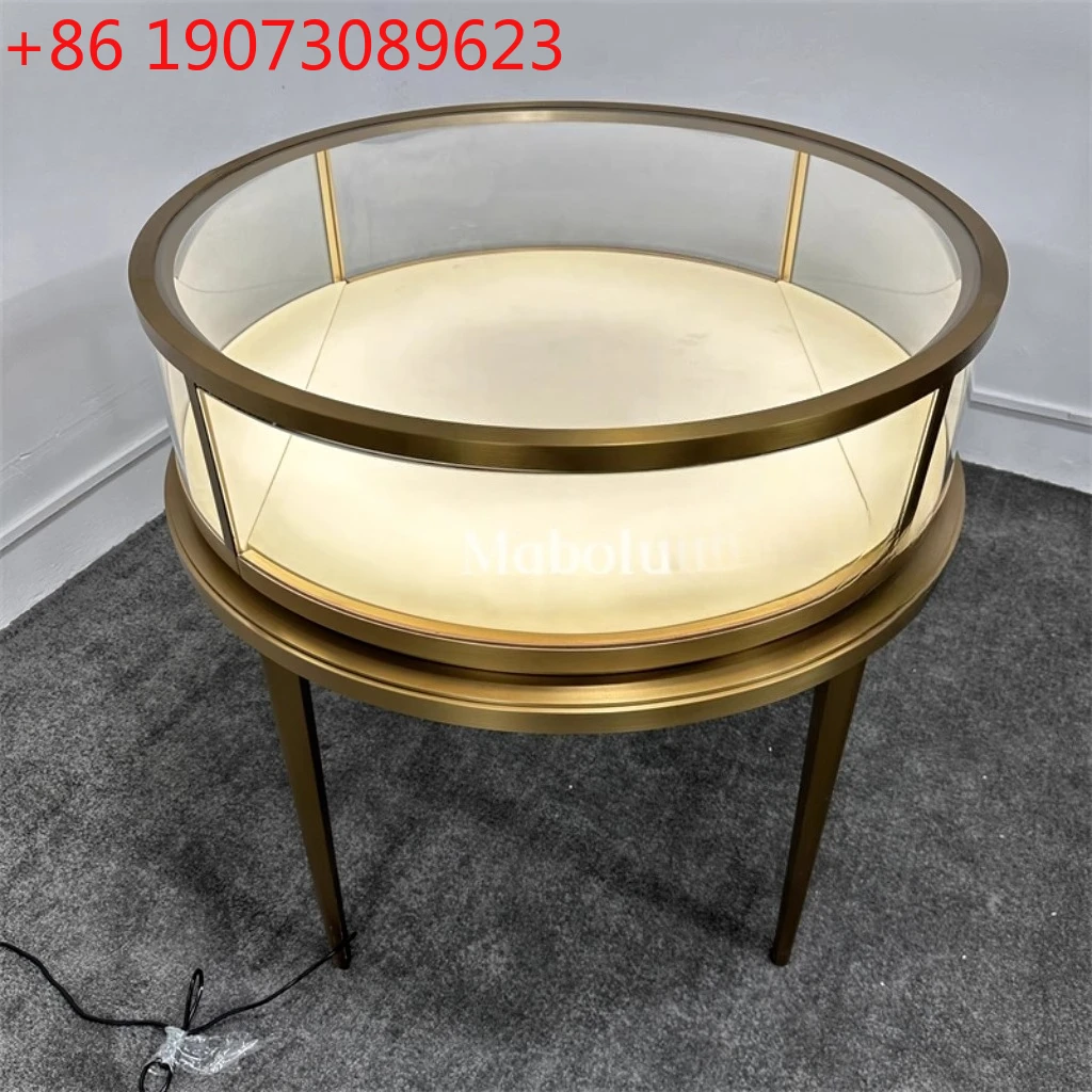 Высококачественный шкаф-витрина для ювелирных изделий, круглая стеклянная витрина из нержавеющей стали с замком из световой полосы
Высококачественный шкаф-витрина для ювелирных изделий, круглая стеклянная витрина из нержавеющей стали с замком из световой полосы