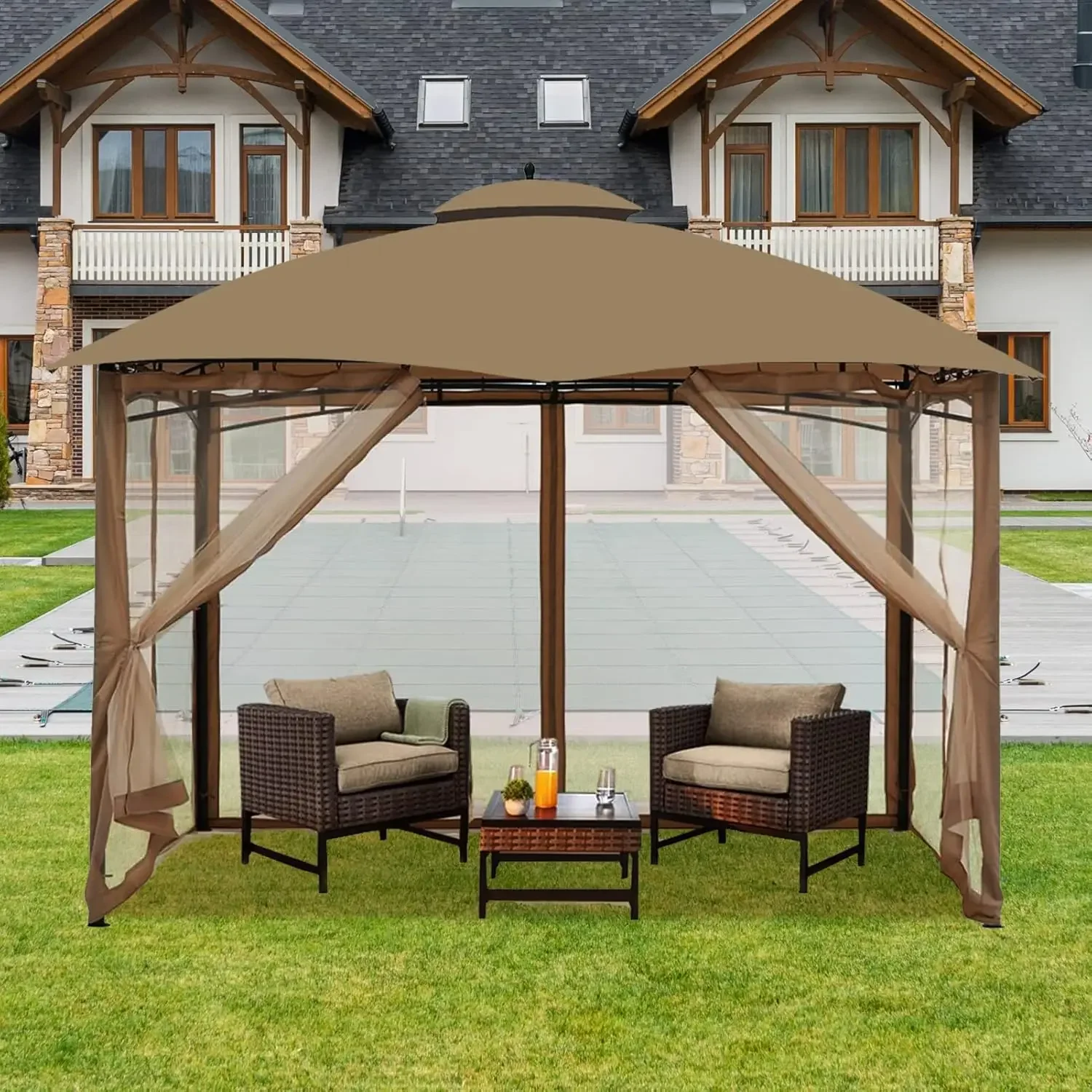Hot sale.Gazebo Universal Replacement Mosquito Netting 10' x 10' Outdoor Mesh Netting Screen 4-Panel Sidewall Curtain with Zippe
Hot sale.Gazebo Universal Replacement Mosquito Netting 10' x 10' Outdoor Mesh Netting Screen 4-Panel Sidewall Curtain with Zippe