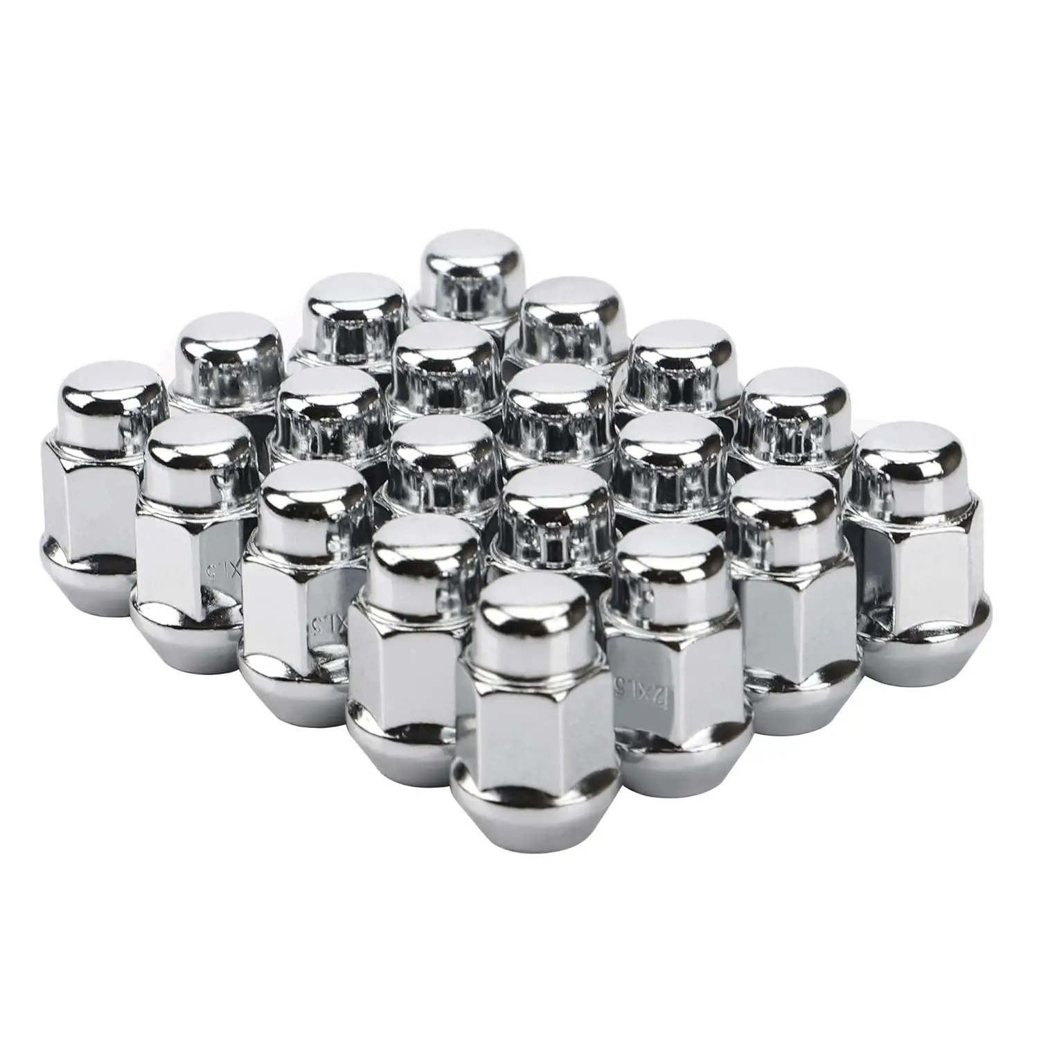 20PCS 1.4" Chrome 1/2-20 Closed End Bulge Acorn Lug Nuts - Cone Seat 19mm Hex for Bronco Mustang Cherokee Wrangler
20PCS 1.4" Chrome 1/2-20 Closed End Bulge Acorn Lug Nuts - Cone Seat 19mm Hex for Bronco Mustang Cherokee Wrangler