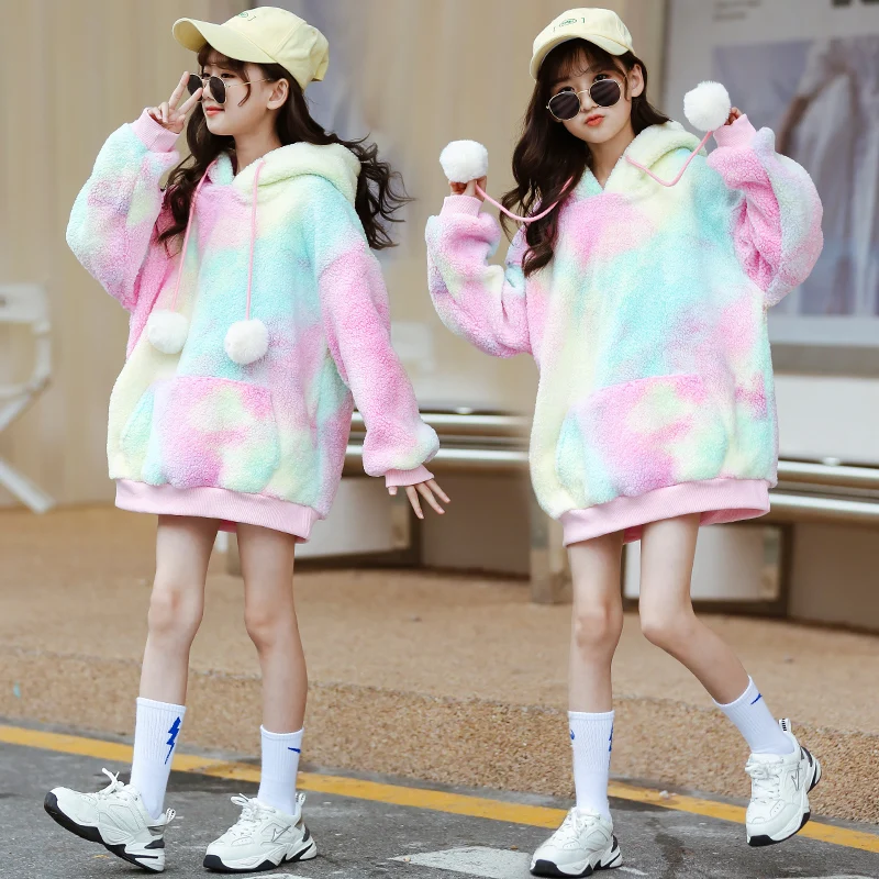 Children's Furry Warm Sweatshirt Hooded 2022 New Rainbow Luxury Designs Girls Plus Sweatshirts Long Sleeves Cheap Baby Sweaters
Children's Furry Warm Sweatshirt Hooded 2022 New Rainbow Luxury Designs Girls Plus Sweatshirts Long Sleeves Cheap Baby Sweaters