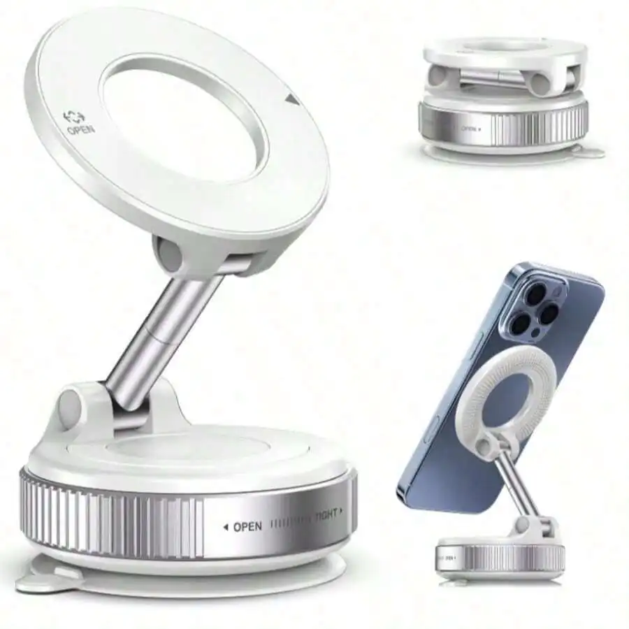 Upgraded Vacuum Magnetic Phone Holder, 360° Adjustable Foldable Suction Cup Mount For Car Gym Mirror Shower Universal Smartphone
Upgraded Vacuum Magnetic Phone Holder, 360° Adjustable Foldable Suction Cup Mount For Car Gym Mirror Shower Universal Smartphone