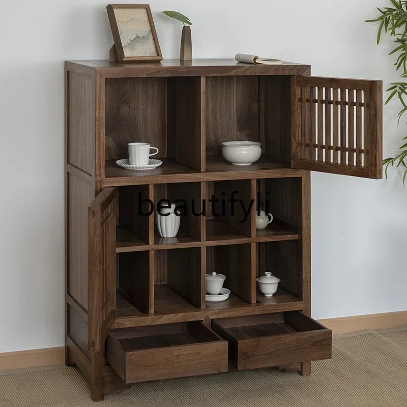 Walnut dining side cabinet Solid wood tea side, tea cabinet Guest restaurant shelfEsmt163
Walnut dining side cabinet Solid wood tea side, tea cabinet Guest restaurant shelfEsmt163
