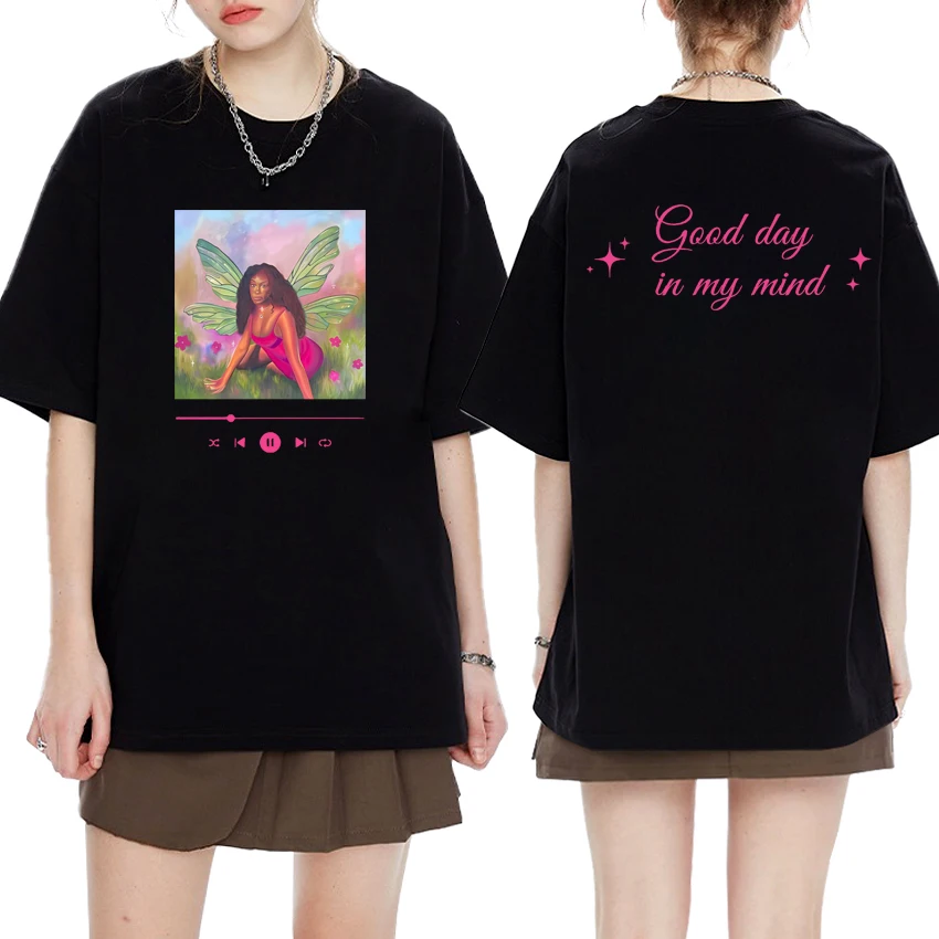 2025 SZA album Good day in my mind Fashion short sleeve T-shirts Men Women Trend Y2k T shirt Unisex Oversized 100% Cotton Tops
2025 SZA album Good day in my mind Fashion short sleeve T-shirts Men Women Trend Y2k T shirt Unisex Oversized 100% Cotton Tops
