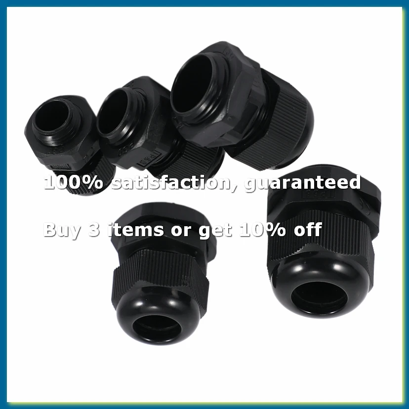 24 Pcs Plastic Waterproof Adjustable 3.5 - 13mm Cable Gland Joints, PG7, PG9, PG11, PG13.5, PG16, Pack of 24-AD23
24 Pcs Plastic Waterproof Adjustable 3.5 - 13mm Cable Gland Joints, PG7, PG9, PG11, PG13.5, PG16, Pack of 24-AD23