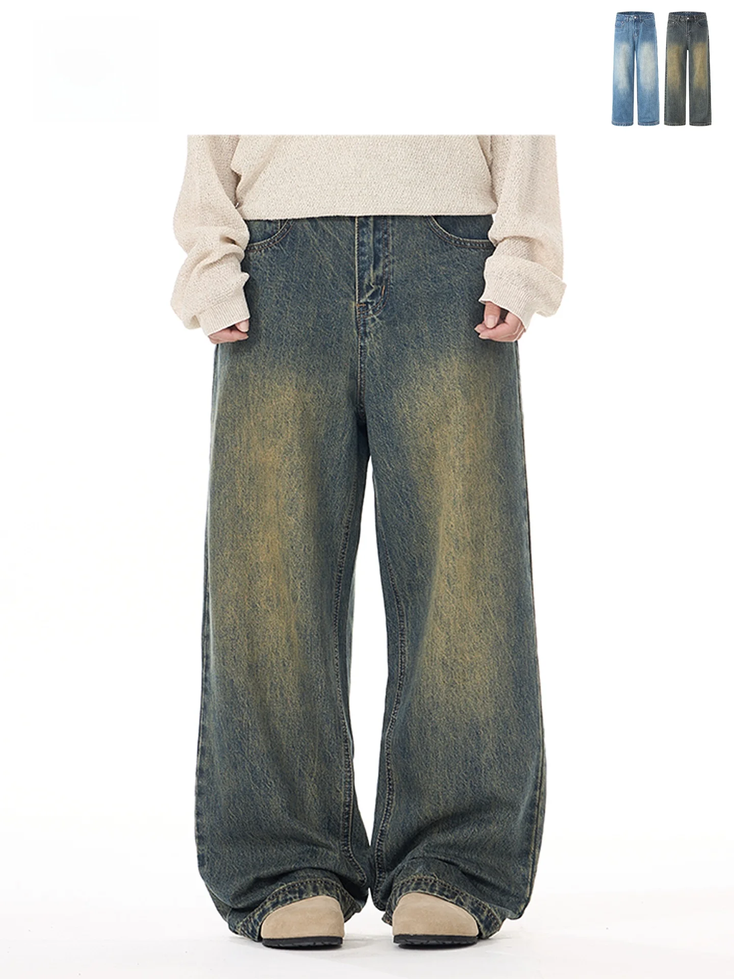 American Style Vintage Men's Gradient Washed Wide Leg Jeans Casual High Waist Denim Pants Youth Popular Cotton Polyester Blend
American Style Vintage Men's Gradient Washed Wide Leg Jeans Casual High Waist Denim Pants Youth Popular Cotton Polyester Blend