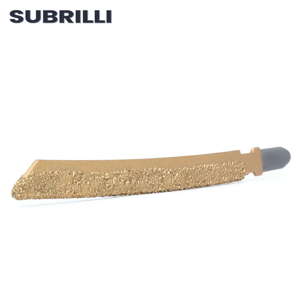 SUBRILLI Diamond Jig Saw Blade T-Shank 4 Inch Vacuum Brazed Diamond Cutting Reciprocating Saw Blade For Tile Granite Concrete
SUBRILLI Diamond Jig Saw Blade T-Shank 4 Inch Vacuum Brazed Diamond Cutting Reciprocating Saw Blade For Tile Granite Concrete