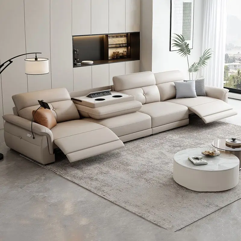 Italian Luxury Sofa, Living Room, One Layer Cowhide, Wall, Straight Row Electric Function Leather Sofa
Italian Luxury Sofa, Living Room, One Layer Cowhide, Wall, Straight Row Electric Function Leather Sofa