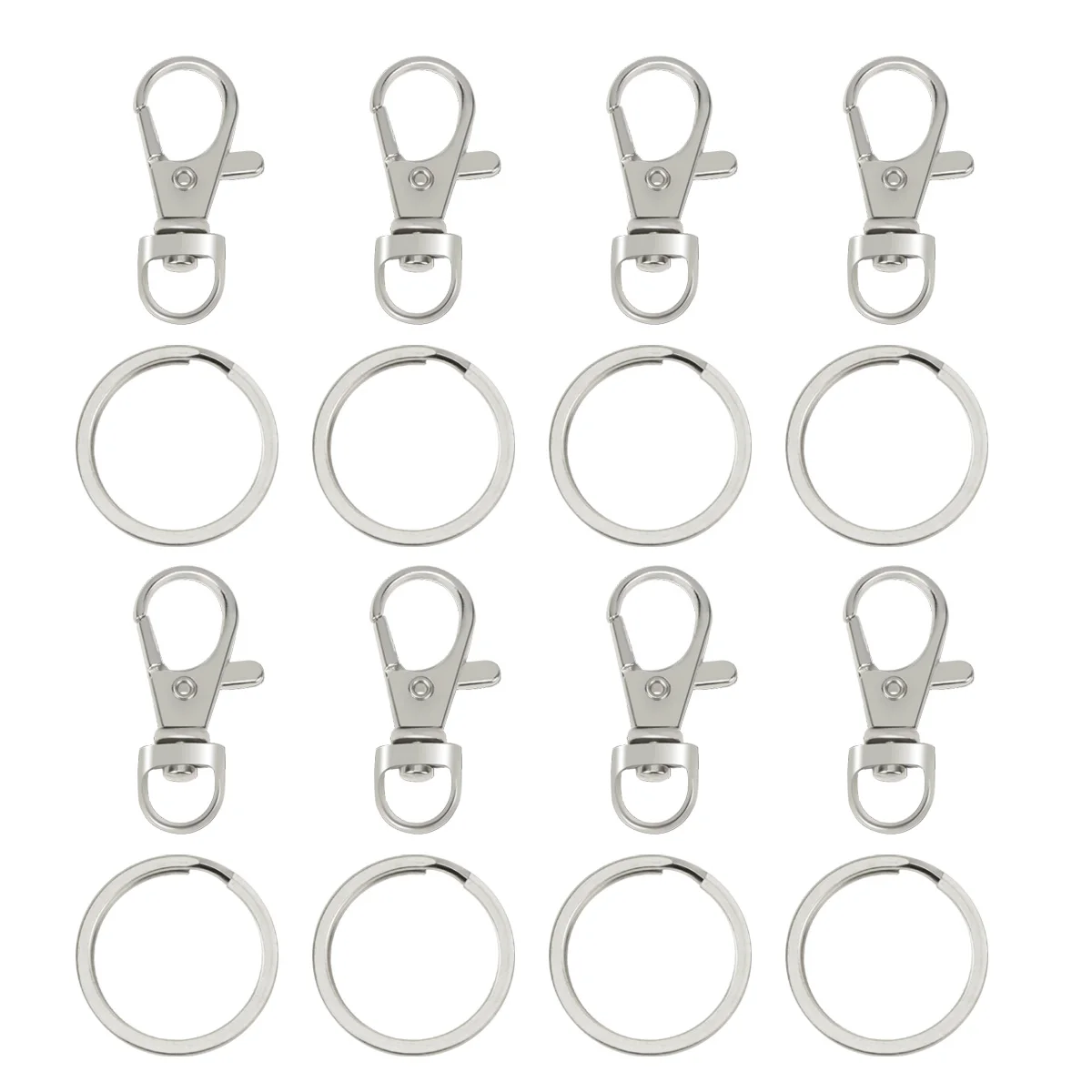 60 Pcs Dog Buckles Key Rings Zinc Alloy Creative Keychain DIY Keyring Metal Split Ring Sturdy Durability Suitable Keys Crafts
60 Pcs Dog Buckles Key Rings Zinc Alloy Creative Keychain DIY Keyring Metal Split Ring Sturdy Durability Suitable Keys Crafts