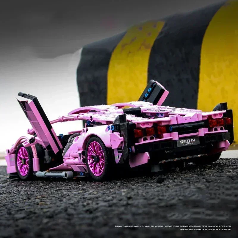 1200PCS Technical Pink Lambo Sports Car Building Blocks Limited Edition Racing Vehicle Assemble Bricks Toys Gifts For Girls Kids
1200PCS Technical Pink Lambo Sports Car Building Blocks Limited Edition Racing Vehicle Assemble Bricks Toys Gifts For Girls Kids