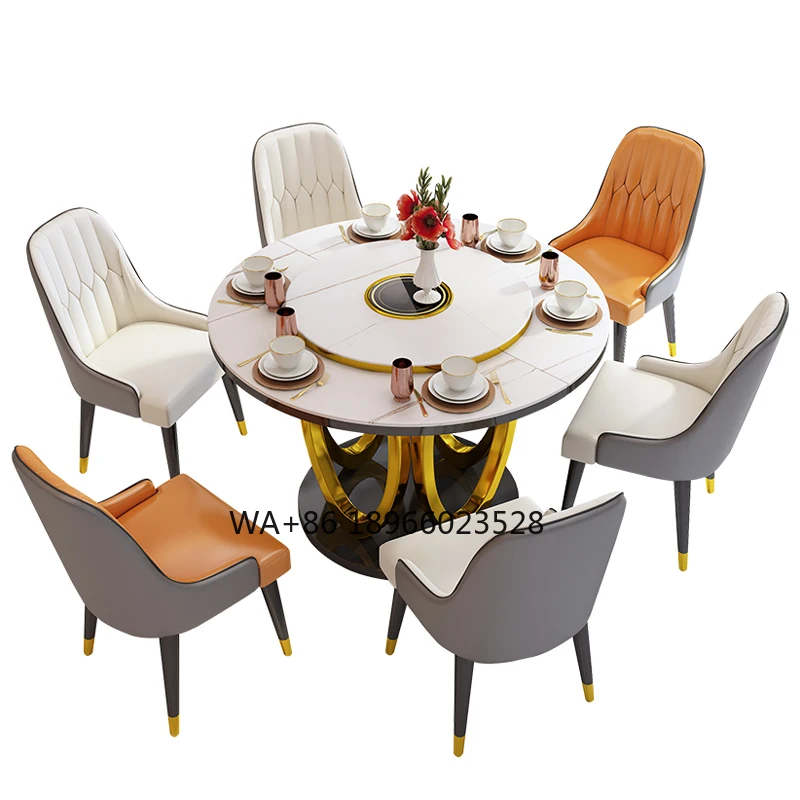 High Quality Multifunction Dining Room Sets Luxury Extendable Rotating Restaurant Round Dining Tables 6 Chairs
High Quality Multifunction Dining Room Sets Luxury Extendable Rotating Restaurant Round Dining Tables 6 Chairs