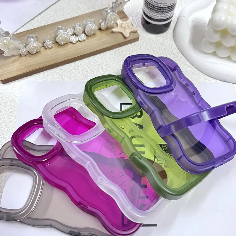 New Korean INS Double Holder Wave Plain Transparent Phone Case For iphone 15 14 13 12 11 Pro Max Plus Protective Cover
New Korean INS Double Holder Wave Plain Transparent Phone Case For iphone 15 14 13 12 11 Pro Max Plus Protective Cover
