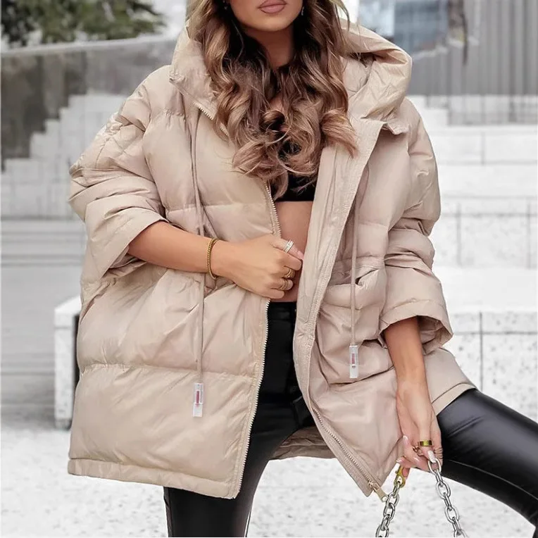 2025 European and American Style Solid Color Zipper Hooded Cotton-padded Coat for Women
2025 European and American Style Solid Color Zipper Hooded Cotton-padded Coat for Women