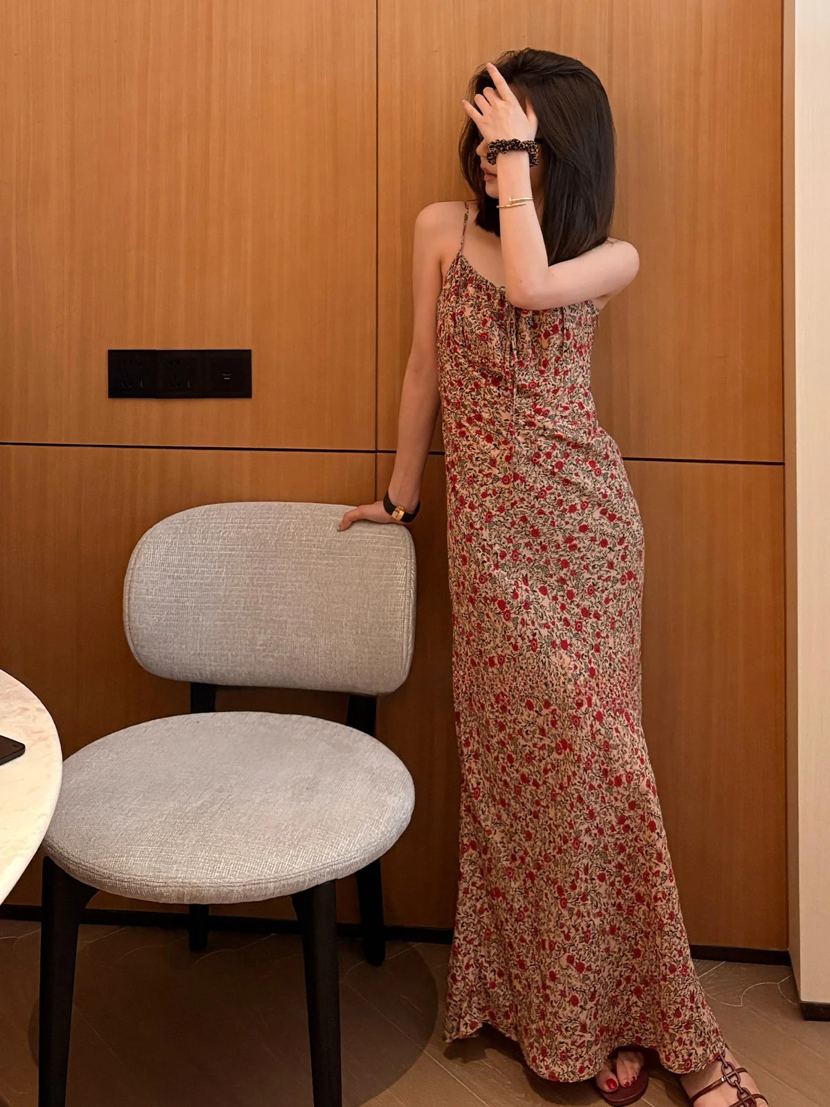 Comfortable Silk A-Line Dress Women's Sweet Style High Waist Slim Fit Casual Summer Dress COCOZONE CD2A0346 Back Zipper
Comfortable Silk A-Line Dress Women's Sweet Style High Waist Slim Fit Casual Summer Dress COCOZONE CD2A0346 Back Zipper