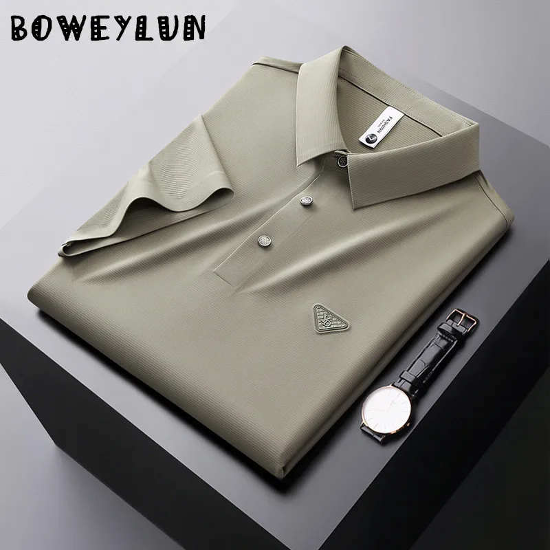 BOWEYLUN Business Casual Short Sleeve Polo Shirt Men's Summer Stretch Male Solid Color T-shirt
BOWEYLUN Business Casual Short Sleeve Polo Shirt Men's Summer Stretch Male Solid Color T-shirt