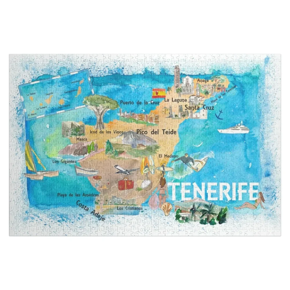 Tenerife Canarias Spain Illustrated Map with Landmarks and Highlights Jigsaw Puzzle Personalized Gift Married Wood Adults Puzzle
Tenerife Canarias Spain Illustrated Map with Landmarks and Highlights Jigsaw Puzzle Personalized Gift Married Wood Adults Puzzle
