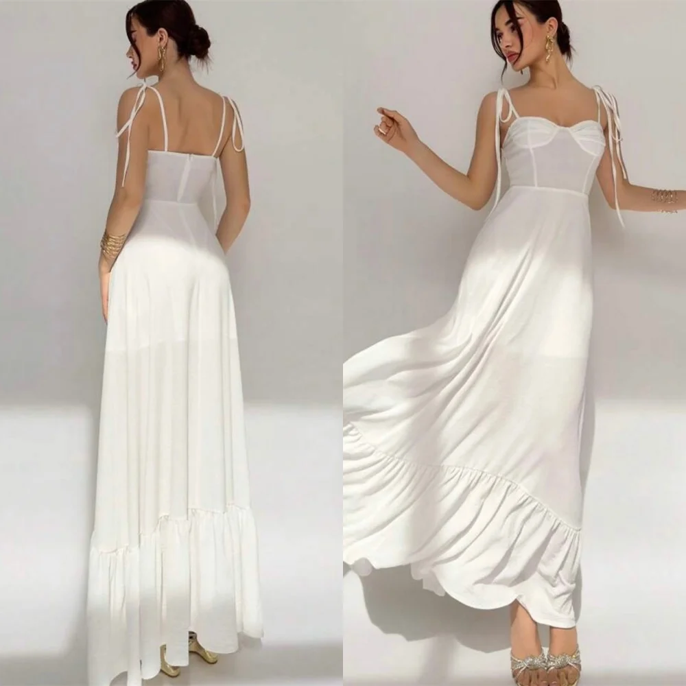 Customized Delicate White Jersey Evening Dress Temperament Sweetheart Spaghetti Straps Sleeveless Homecoming Dress Party Dress
Customized Delicate White Jersey Evening Dress Temperament Sweetheart Spaghetti Straps Sleeveless Homecoming Dress Party Dress