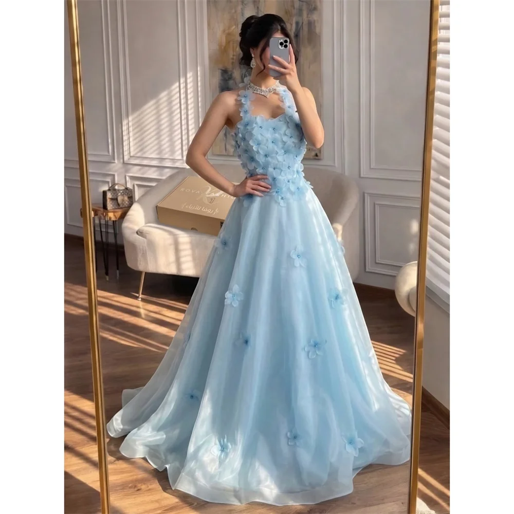 Aileen Tulle Halter sky blue Ball Gown Prom Dress Gala Romantic Premium Designer Beautiful Stylish Flowers 2026 Customized
Aileen Tulle Halter sky blue Ball Gown Prom Dress Gala Romantic Premium Designer Beautiful Stylish Flowers 2026 Customized