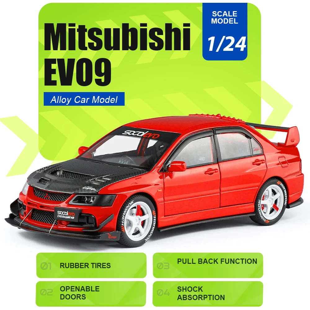 1:24 Mitsubishi EVO9 GTR-R34 Toys Cars Metal Models Wheel Pull Back Miniature Car Simulated Interior Vehicles Table Decoration
1:24 Mitsubishi EVO9 GTR-R34 Toys Cars Metal Models Wheel Pull Back Miniature Car Simulated Interior Vehicles Table Decoration