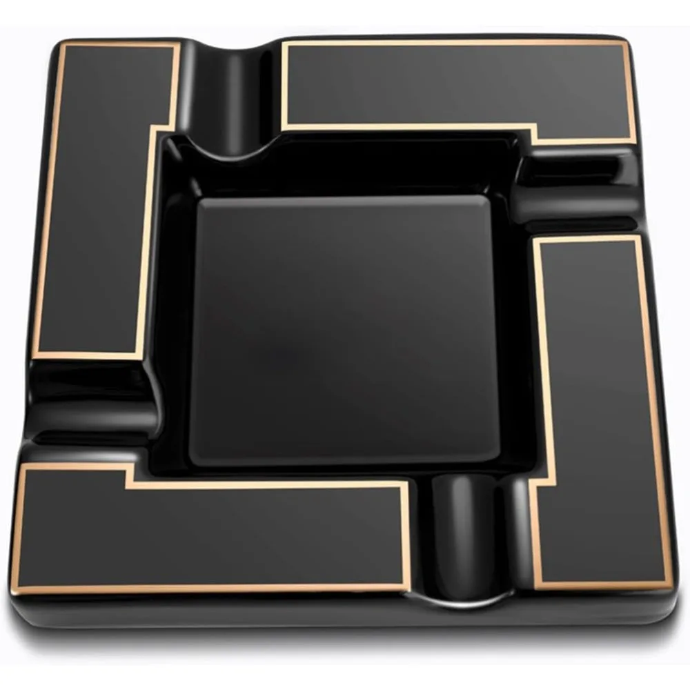 Cigar Ashtray Large Ceramic Cigarettes Ash Tray Black Cigars Ashtrays for Men travel, Indoor, Outdoor, Patio, Home, Office, Gift
Cigar Ashtray Large Ceramic Cigarettes Ash Tray Black Cigars Ashtrays for Men travel, Indoor, Outdoor, Patio, Home, Office, Gift