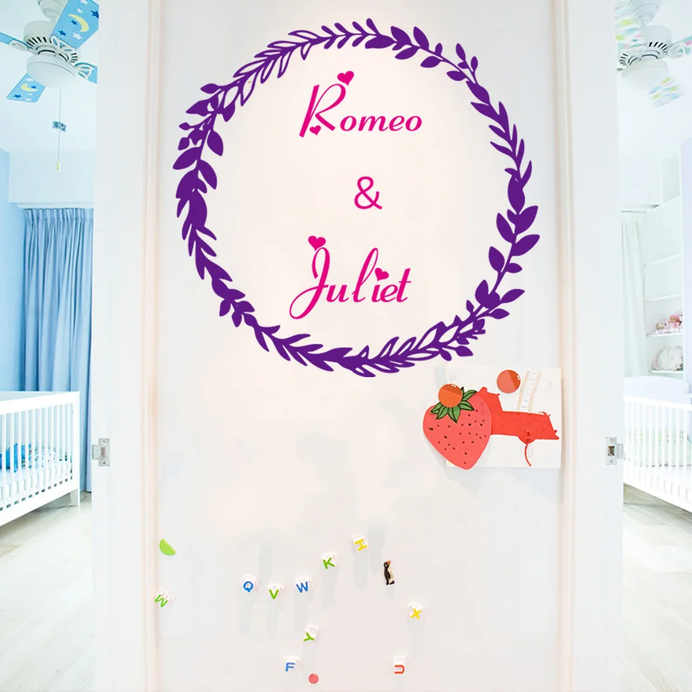 1 pc beauty flower garland with crown Personalized Text Wall Sticker Home Decor Accessories For Kids Rooms Decal Stickers
1 pc beauty flower garland with crown Personalized Text Wall Sticker Home Decor Accessories For Kids Rooms Decal Stickers