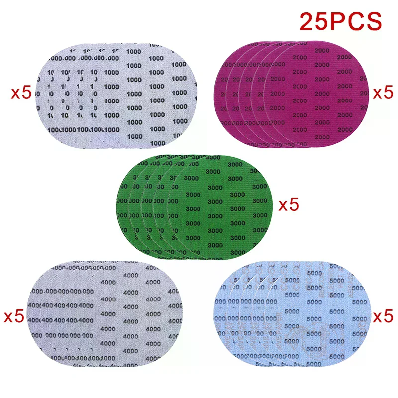 【New】15/25Pcs 5 Inch 1000 2000 3000 4000 5000 Grit Sandpaper Discs Dry Wet Grinding Sanding Discs For Metal Wood Polishing Tools
【New】15/25Pcs 5 Inch 1000 2000 3000 4000 5000 Grit Sandpaper Discs Dry Wet Grinding Sanding Discs For Metal Wood Polishing Tools