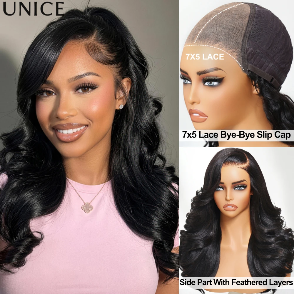 UNice 7x5 Lace Bye-Bye Slip™ Left Side Part 200% Density Loose Wave Human Hair Wig With Feathered Layers 7x5 Lace Glueless Wig
UNice 7x5 Lace Bye-Bye Slip™ Left Side Part 200% Density Loose Wave Human Hair Wig With Feathered Layers 7x5 Lace Glueless Wig