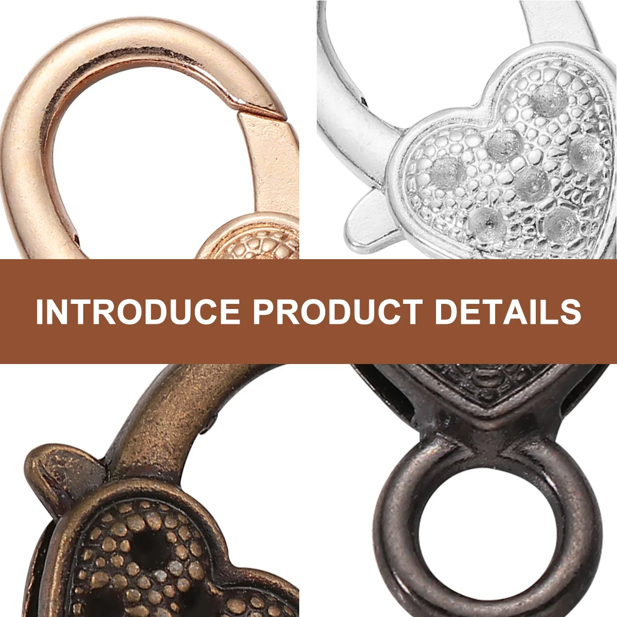 10pcs Heart-Shaped Lobster Clasp Gold Alloy Connector For Diy Jewelry Bracelets Necklaces Keychains Luggage Bags
10pcs Heart-Shaped Lobster Clasp Gold Alloy Connector For Diy Jewelry Bracelets Necklaces Keychains Luggage Bags