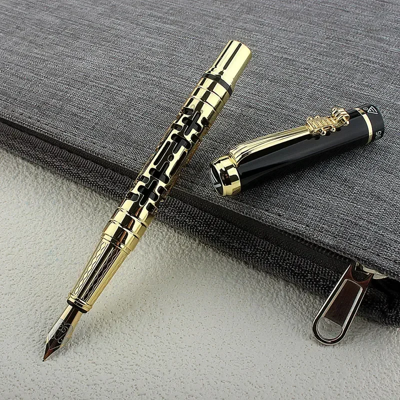 New Luxury Hollow Out Metal Fountain Pen Iridium EF/F/M/ Nibs Business Writing Gift Pens School Office Supplies Stationary
New Luxury Hollow Out Metal Fountain Pen Iridium EF/F/M/ Nibs Business Writing Gift Pens School Office Supplies Stationary