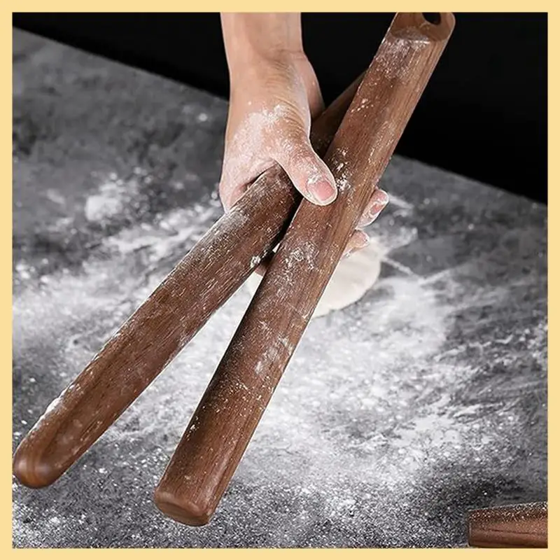 Black Walnut Wood Rolling Pin Perforated Solid Wood Baking Dumpling Sticks Kitchen Tool For Baking Pie Pastry 36X3.5Cm
Black Walnut Wood Rolling Pin Perforated Solid Wood Baking Dumpling Sticks Kitchen Tool For Baking Pie Pastry 36X3.5Cm
