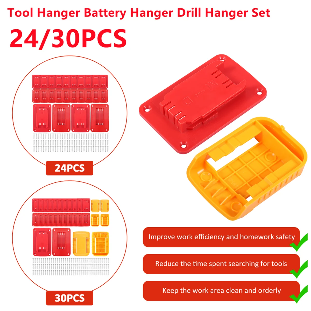 24/30pcs Machine Holder Battery Storage Rack For Makita/Bosch/Dewalt/Milwaukee Batteries Wall Mount Tool Bracket Fixing Devices
24/30pcs Machine Holder Battery Storage Rack For Makita/Bosch/Dewalt/Milwaukee Batteries Wall Mount Tool Bracket Fixing Devices