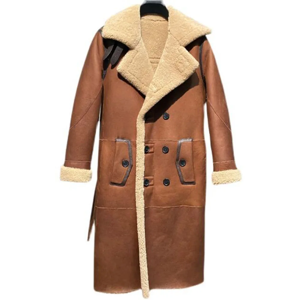 Denny&Dora Mens Shearling Jacket Men Sheepskin Jacket Length Sheepskin Coat For Men Brown Leather Jacket
Denny&Dora Mens Shearling Jacket Men Sheepskin Jacket Length Sheepskin Coat For Men Brown Leather Jacket