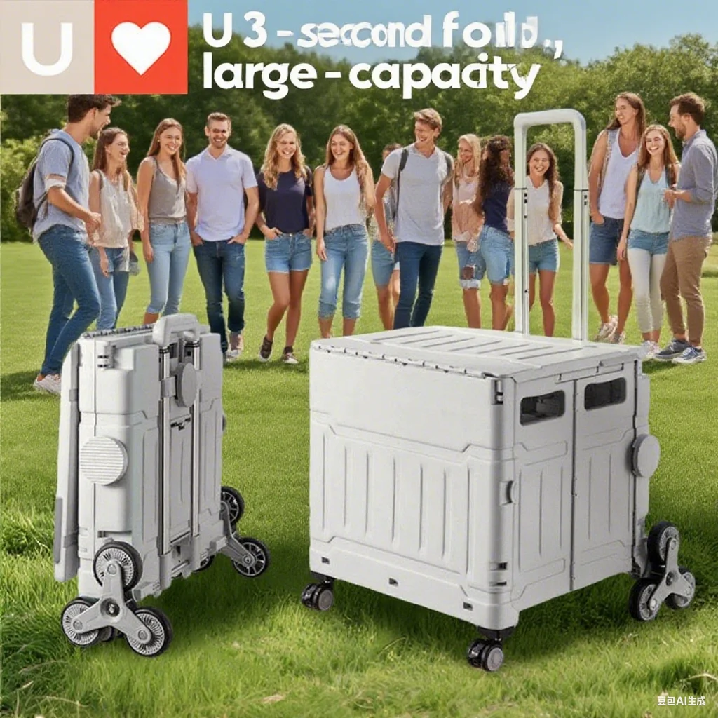 Multifunctional Folding Pull Cart Household Grocery Trolley Outdoor Vendor Cart Portable Express Storage Bin with Wheels
Multifunctional Folding Pull Cart Household Grocery Trolley Outdoor Vendor Cart Portable Express Storage Bin with Wheels