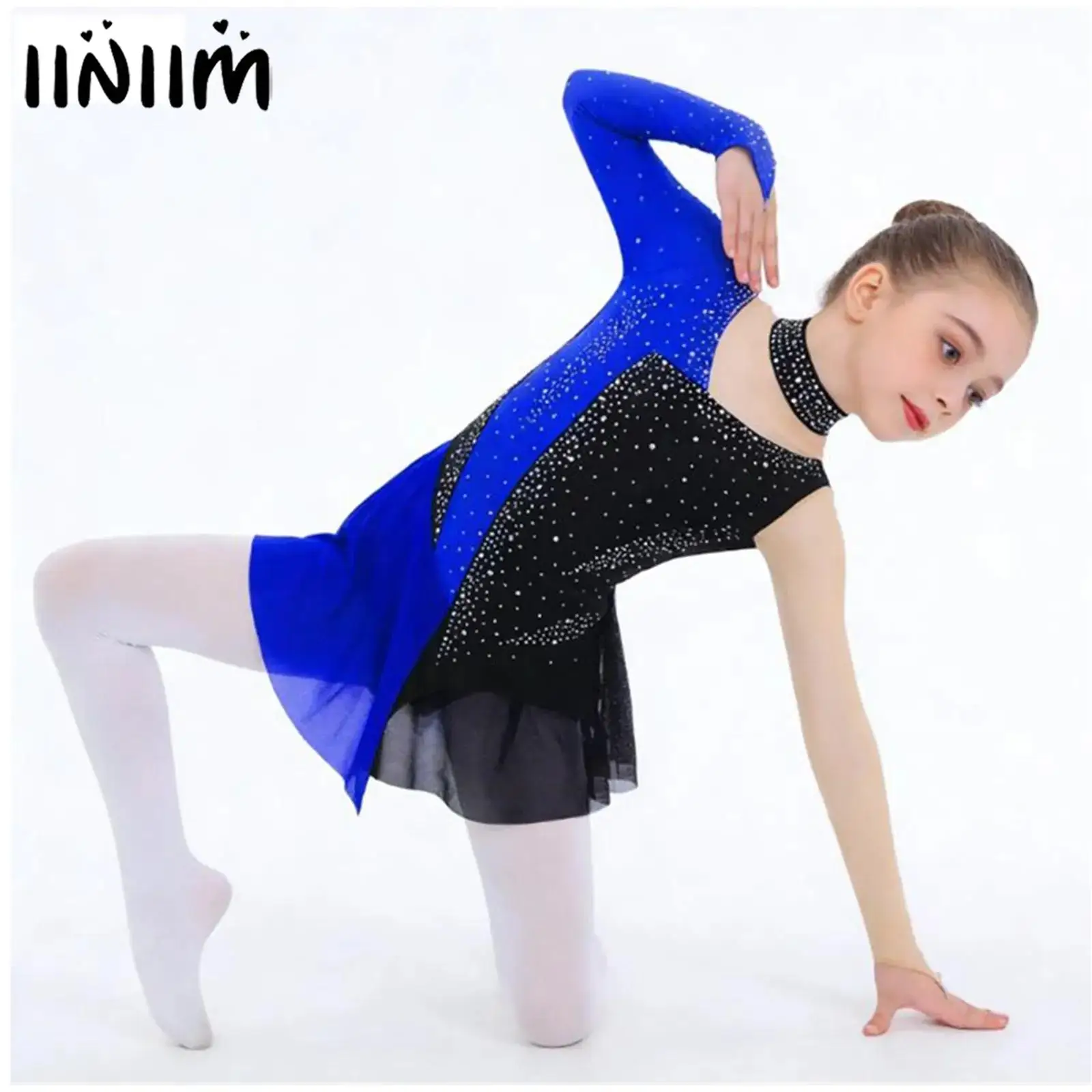 Kids Girls Sparkly Rhinestone Gymnastics Ballet Lyrical Dance Bodysuit Dress Long Sleeve Artistic Figure Skating Performance
Kids Girls Sparkly Rhinestone Gymnastics Ballet Lyrical Dance Bodysuit Dress Long Sleeve Artistic Figure Skating Performance