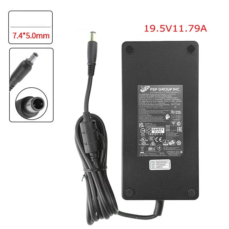 Genuine OEM FSP AC Adapter FSP230-AJAN3 19.5V 11.79A 230W Gaming Laptop Charger Power Supply 7.4*5.0mm
Genuine OEM FSP AC Adapter FSP230-AJAN3 19.5V 11.79A 230W Gaming Laptop Charger Power Supply 7.4*5.0mm