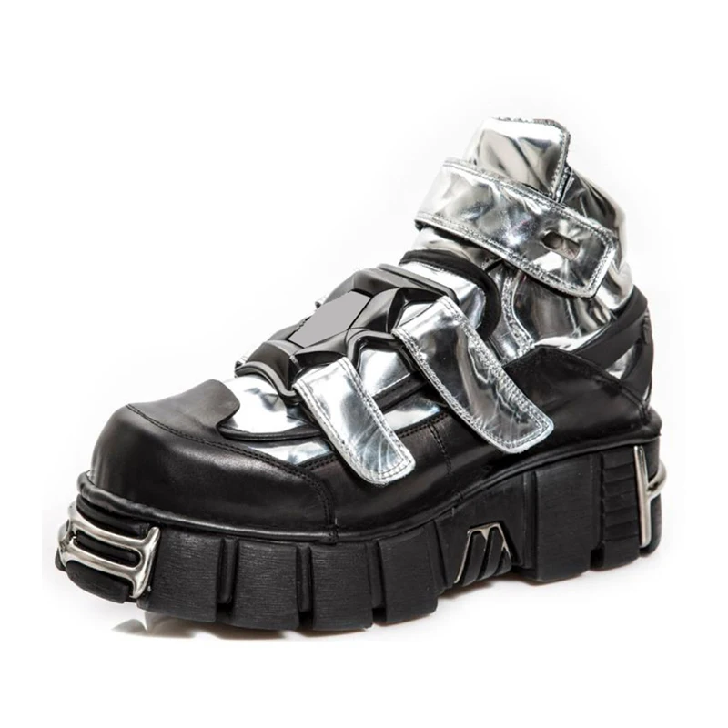 Platform Punk Metal Rivet Short Boots 2025 Spring New Round Toe Gothic Style Casual Shoes Silver Fashion Women Hook & Loop Shoes
Platform Punk Metal Rivet Short Boots 2025 Spring New Round Toe Gothic Style Casual Shoes Silver Fashion Women Hook & Loop Shoes