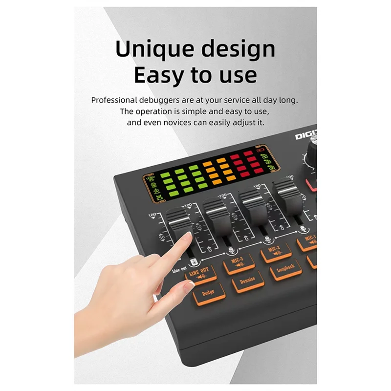 SX10 Mixer Live Sound Card Mobile Computer Game Recording Live Microphone Karaoke Instrument Dedicated Audio Console-VVNB
SX10 Mixer Live Sound Card Mobile Computer Game Recording Live Microphone Karaoke Instrument Dedicated Audio Console-VVNB