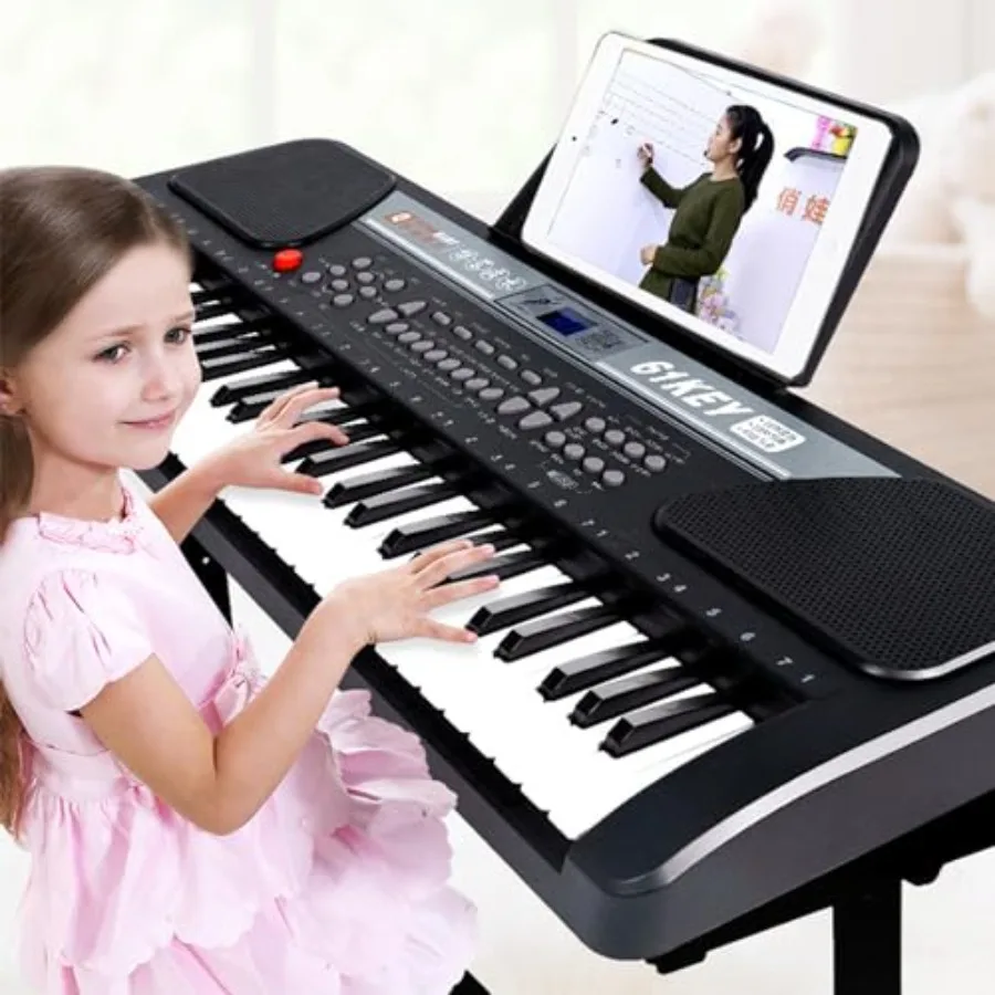 61 Key Music Electronic Keyboard Electric Digital Piano Organ with Stand Optional Black
61 Key Music Electronic Keyboard Electric Digital Piano Organ with Stand Optional Black